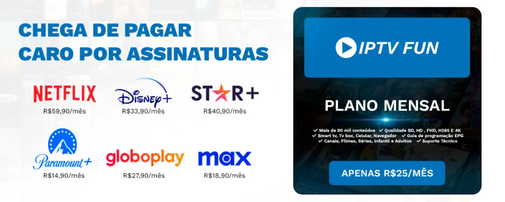 Servidor IPTV transmitindo canais Teste IPTV 6 Horas gratis